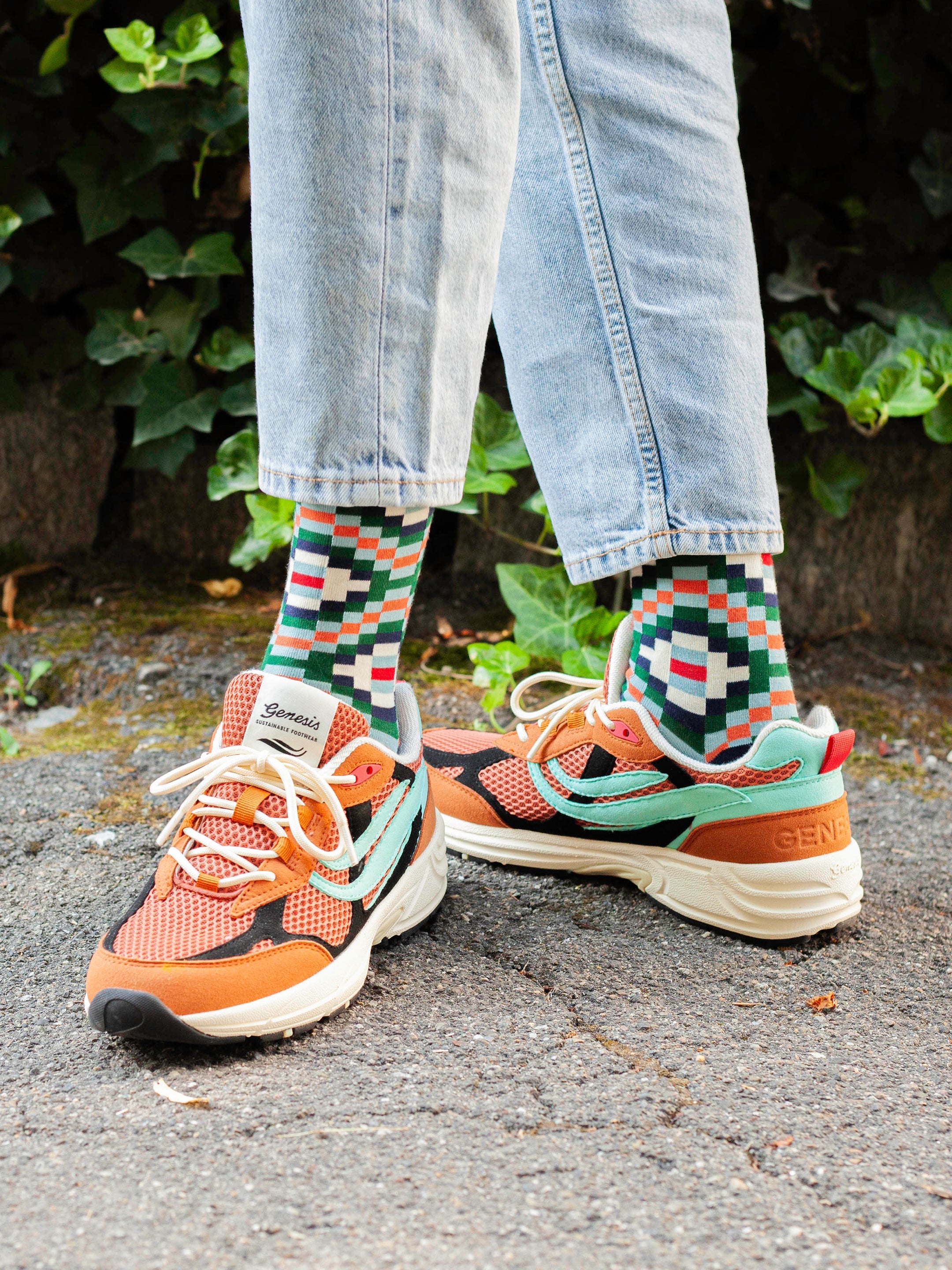 Socken Tribal Tiles von DillySocks