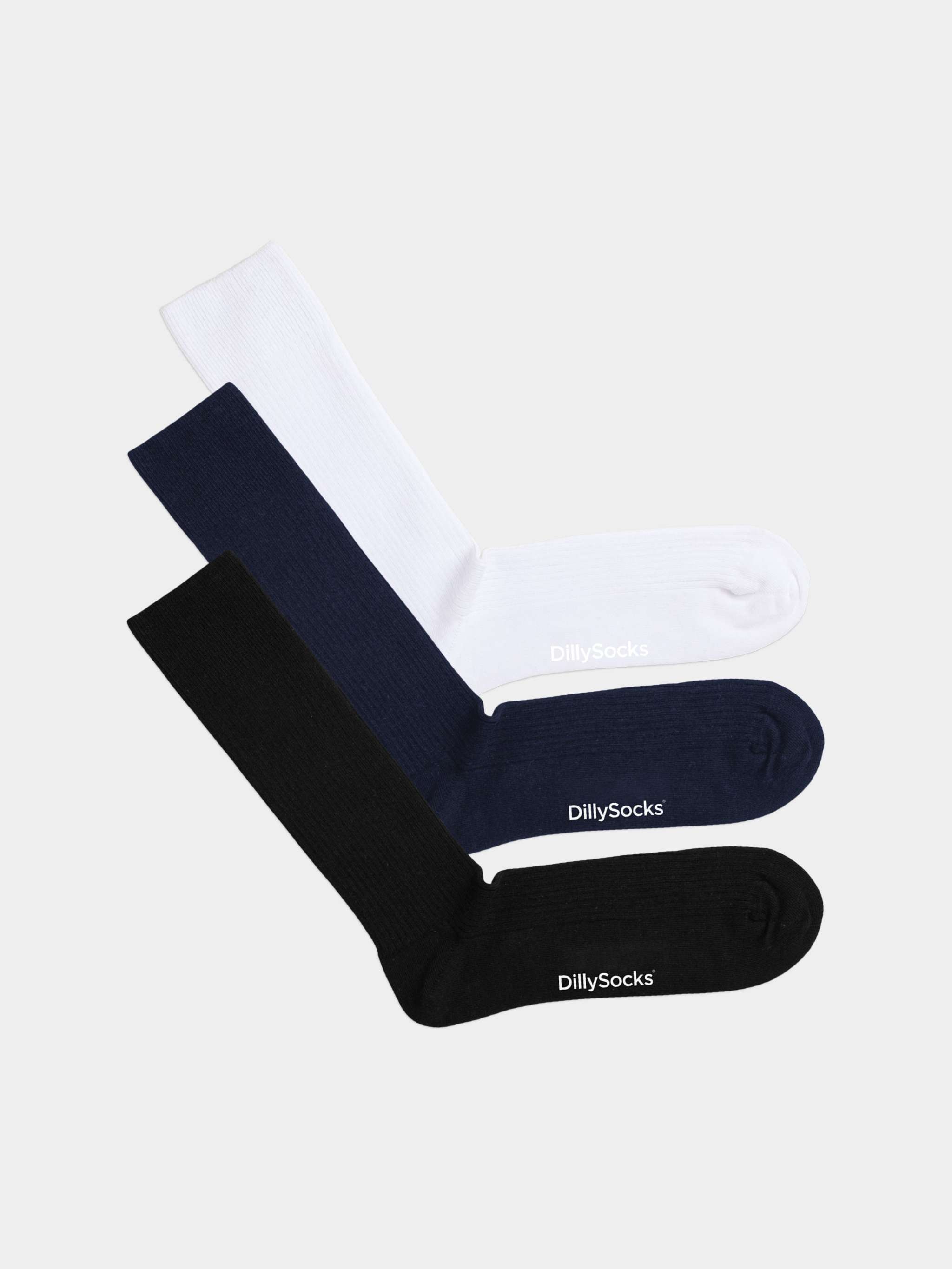 Ribbed Black N Blue N White (pack de 3)