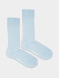Rippen Baby Blau Socken in babyblauer Farbe mit Strukturen