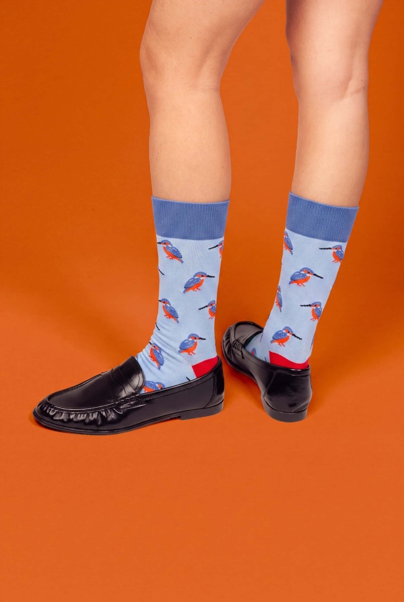 Bunte Socken Blue Kingfisher von DillySocks
