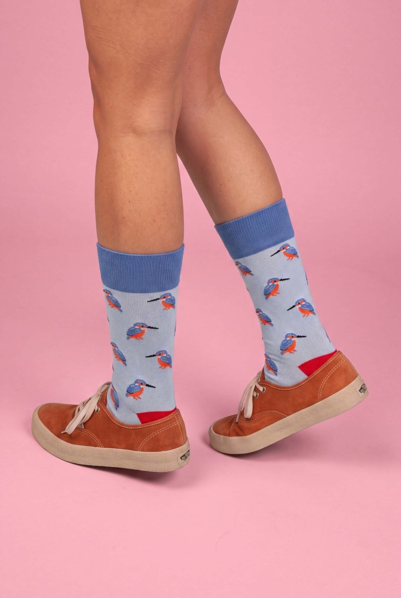 Bunte Socken Blue Kingfisher von DillySocks