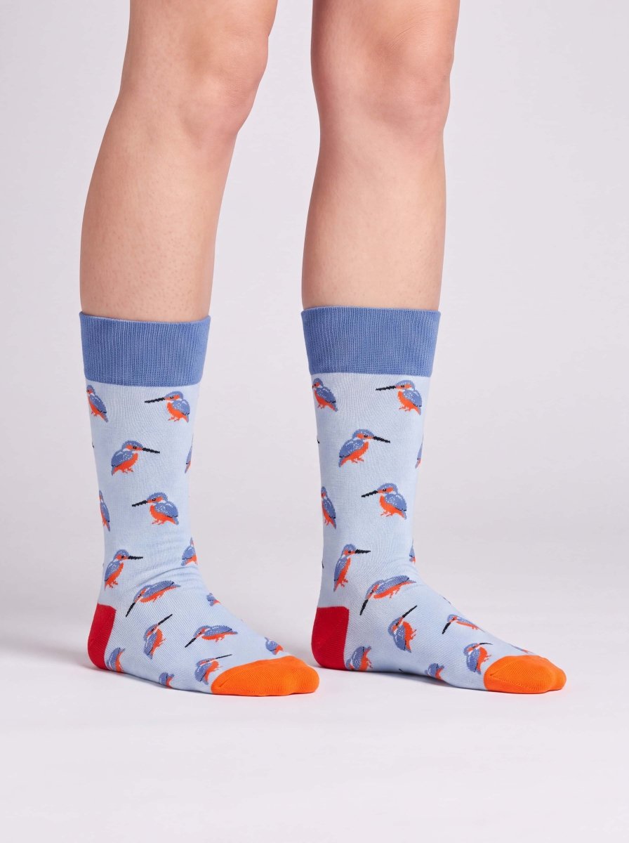 Bunte Socken Blue Kingfisher von DillySocks