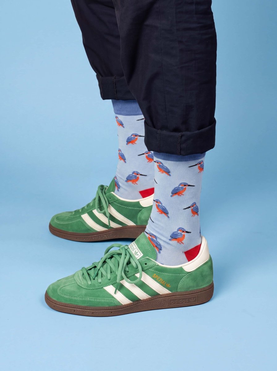 Bunte Socken Blue Kingfisher von DillySocks