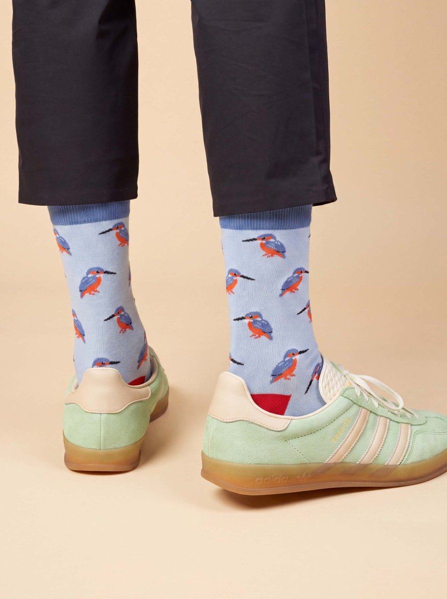 Bunte Socken Blue Kingfisher von DillySocks