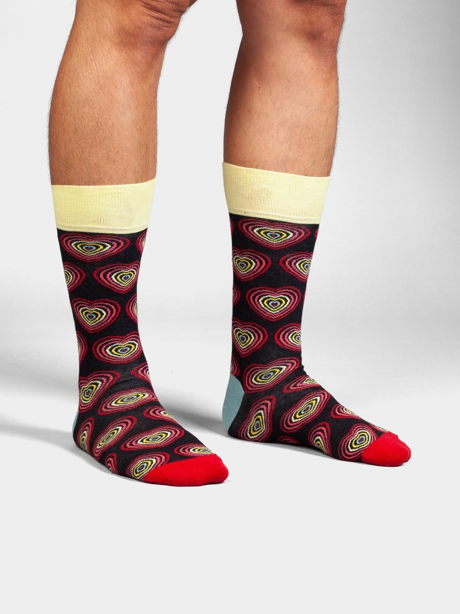 Bunte Socken Retro Hearts von DillySocks