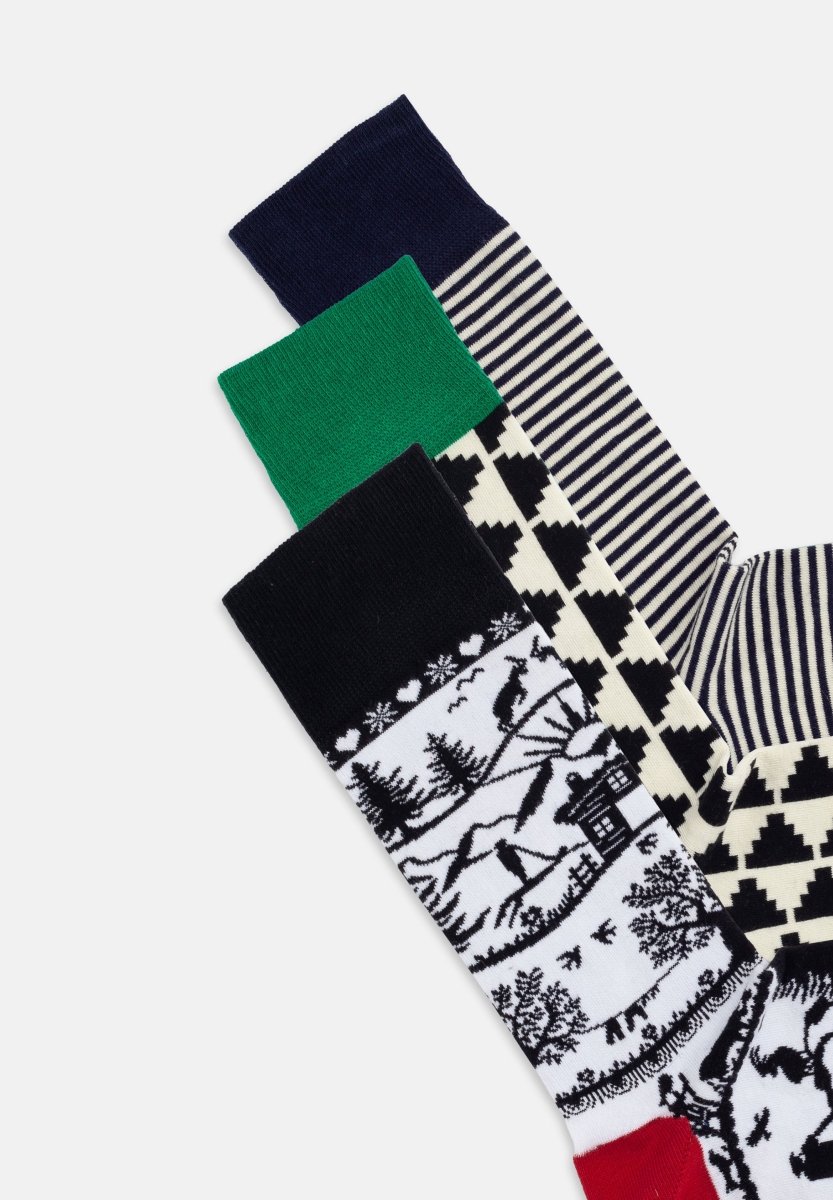 Bunte Socken Swiss Outline (3er Pack) von DillySocks