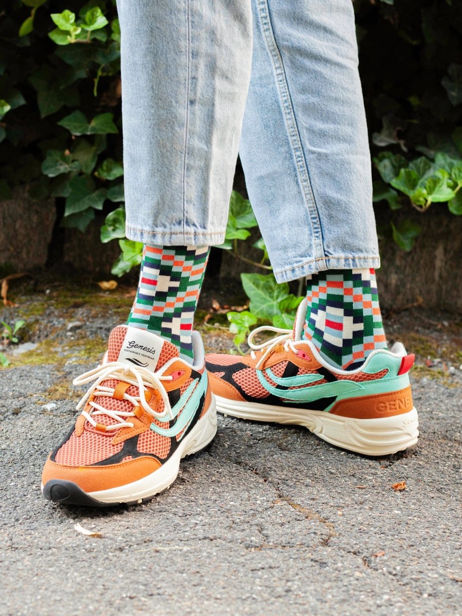 Bunte Socken Tribal Tiles von DillySocks