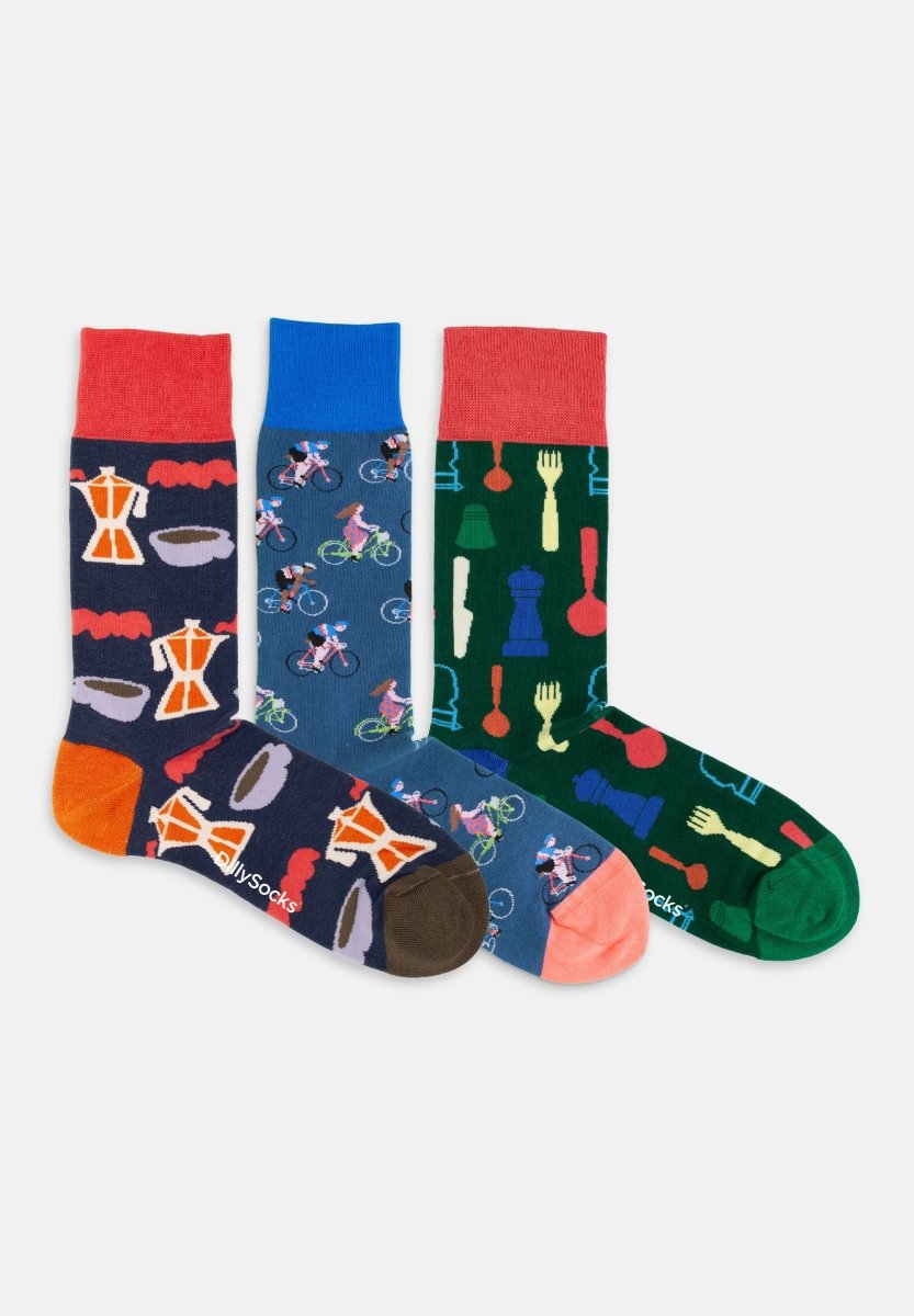 Bunte Socken Urban Essentials (3er Pack) von DillySocks