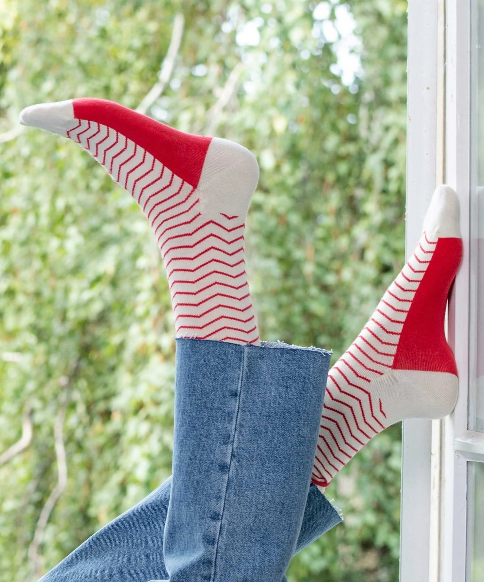 Damensocken Cream Square von DillySocks