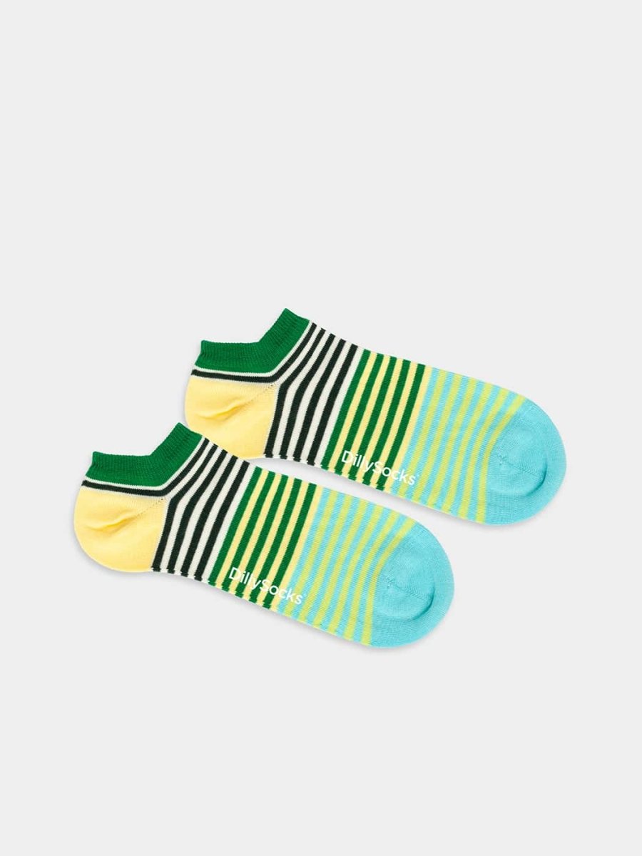 Sneakersocken Short Fine Line Green von DillySocks