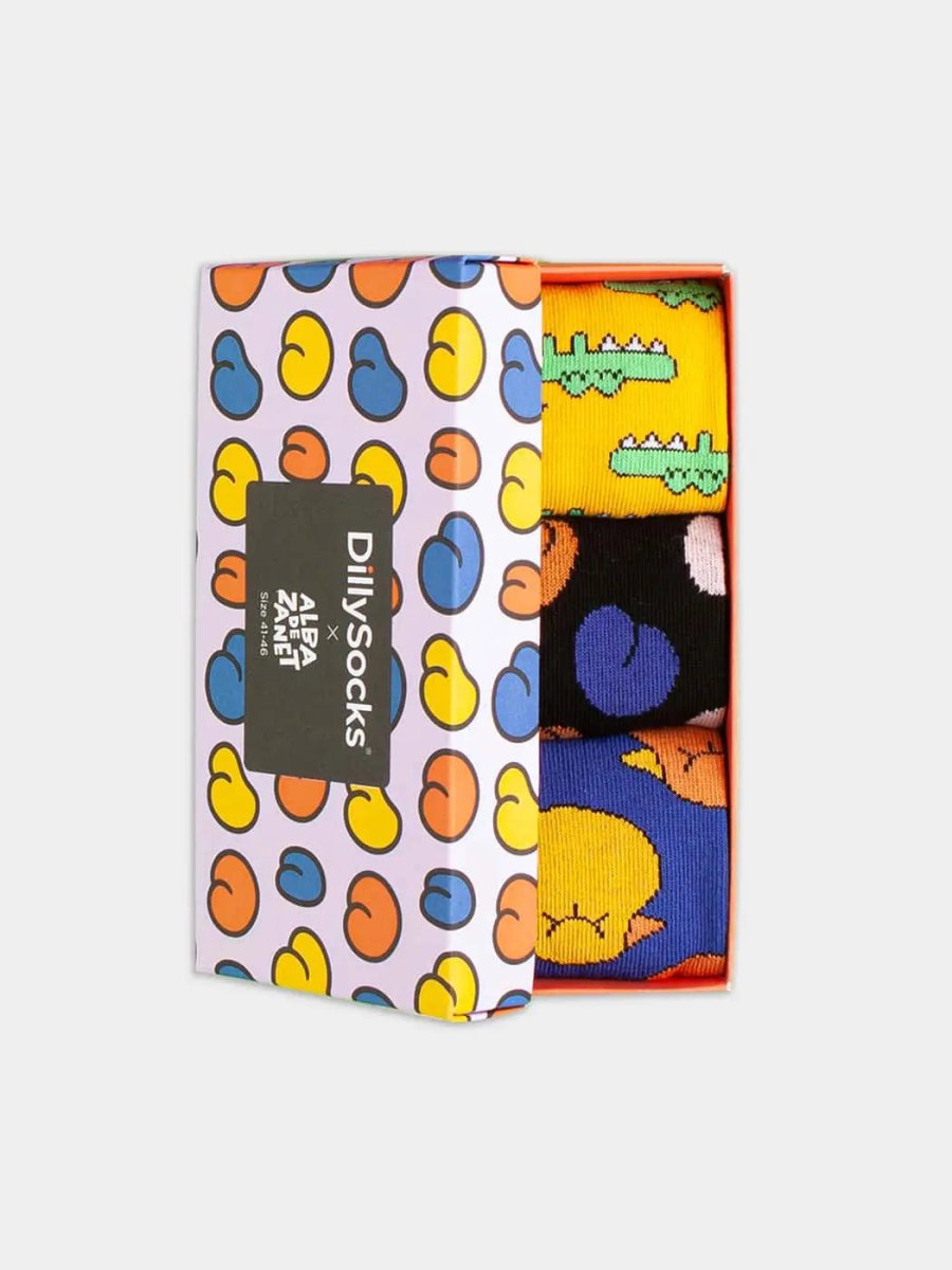 Socken - Geschenkbox Alba De Zanet (3er Box) von DillySocks