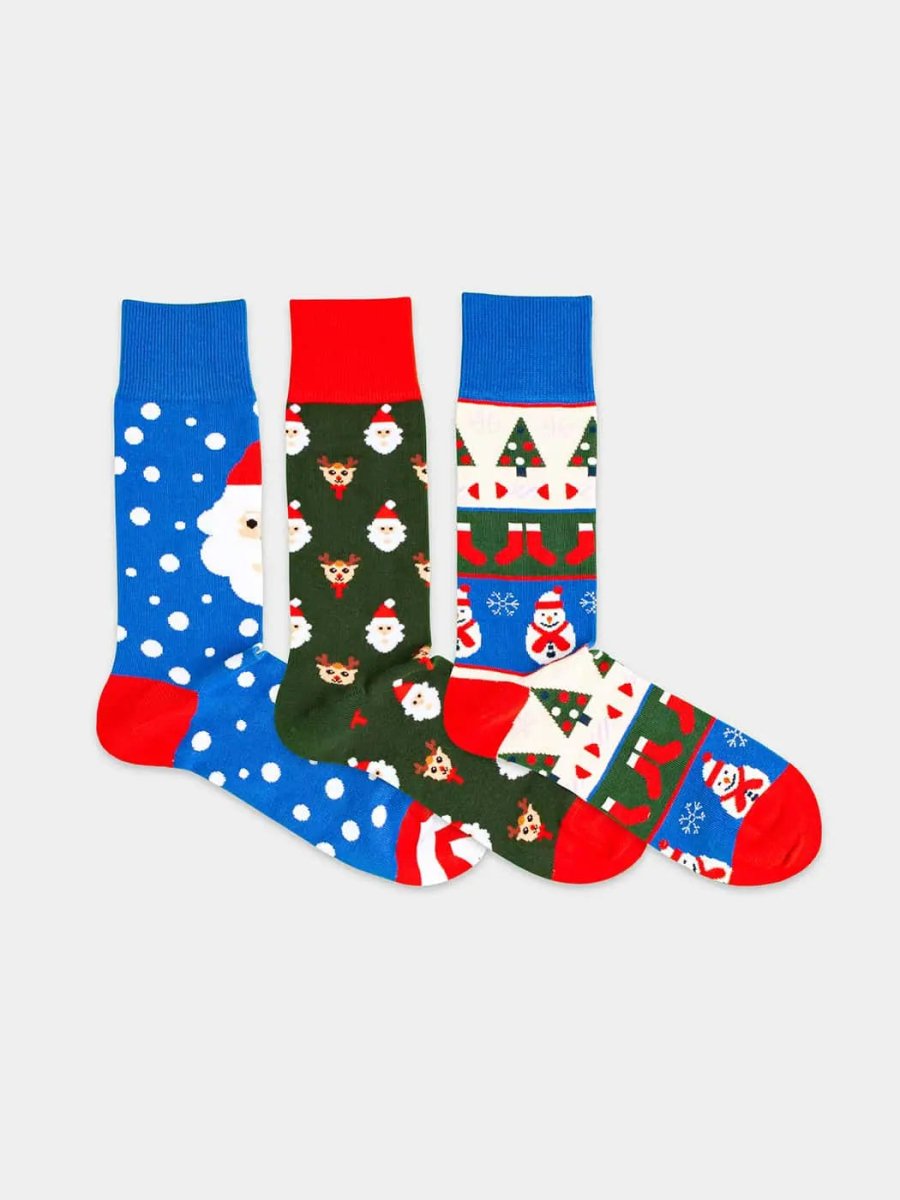 Socken - Geschenkbox Santa's Little Helper (3er Box) von DillySocks