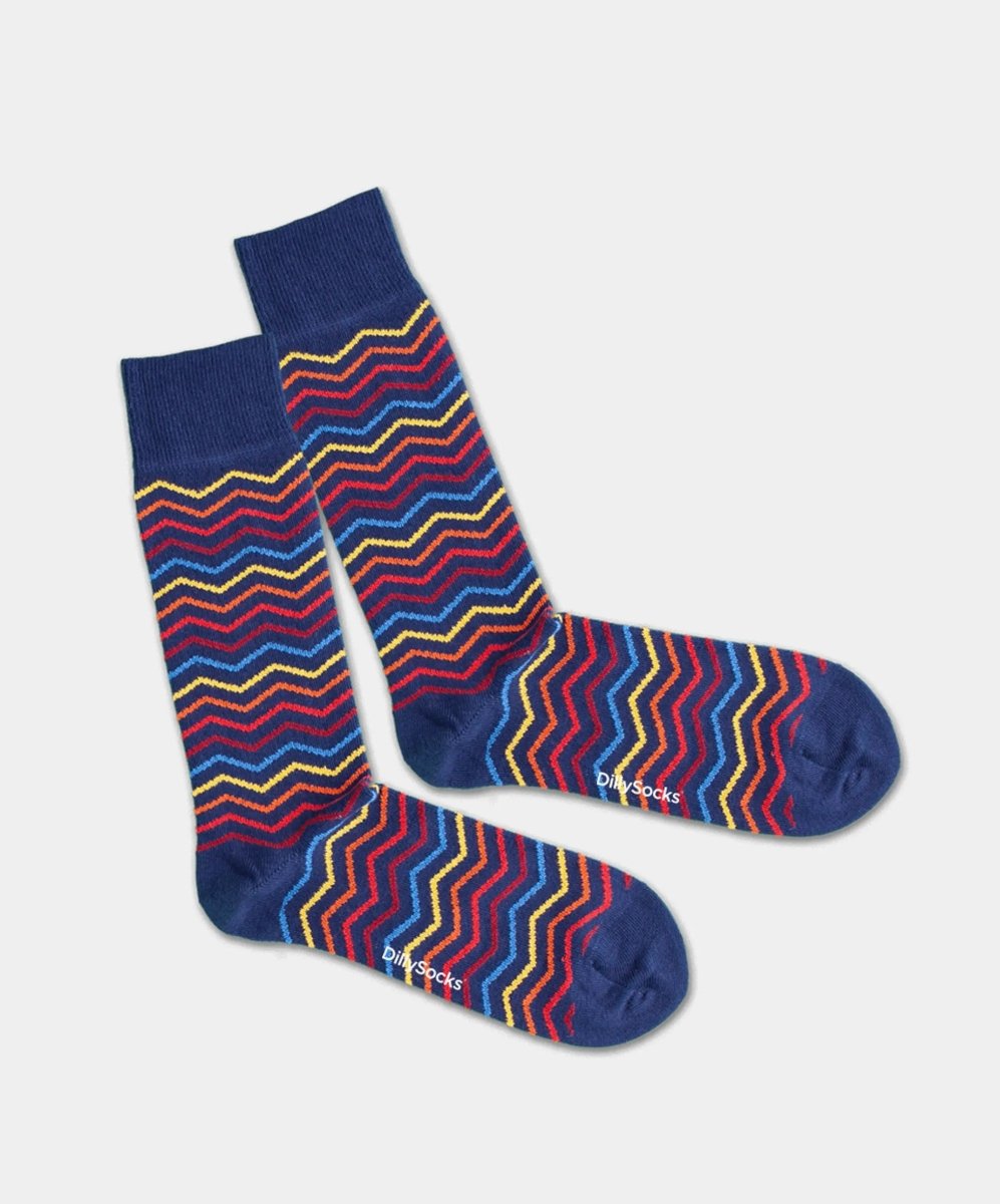 Socken - Geschenkbox Wavy Mix (3er Box) von DillySocks