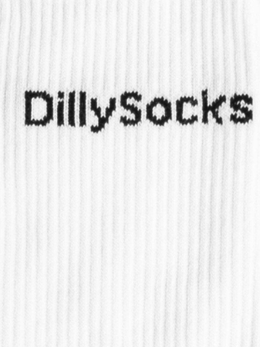 Socken White Logo von DillySocks